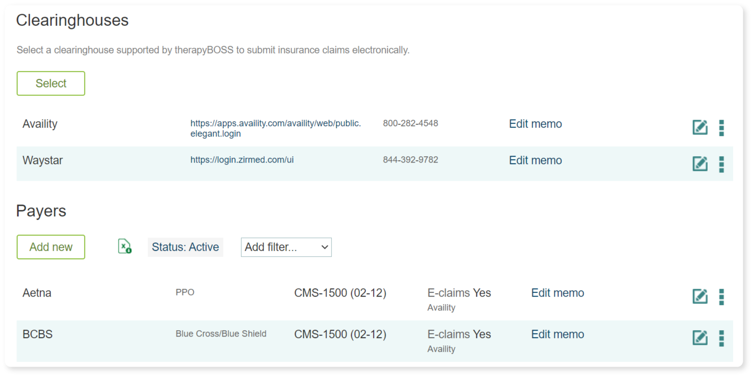 therapyBOSS screenshot