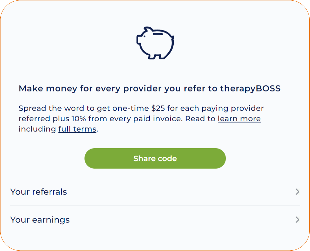 therapyBOSS referral program